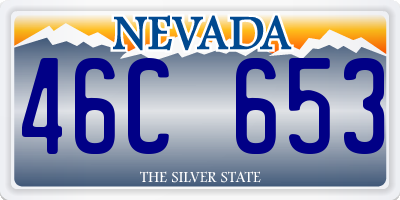 NV license plate 46C653