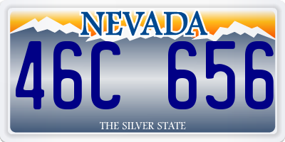 NV license plate 46C656
