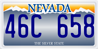 NV license plate 46C658