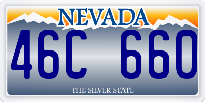 NV license plate 46C660
