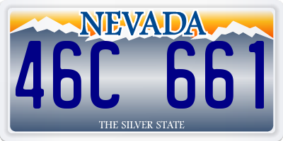 NV license plate 46C661