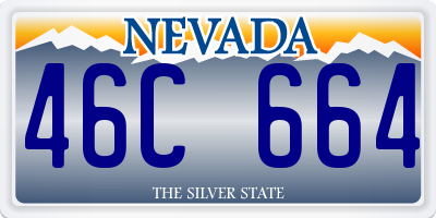 NV license plate 46C664