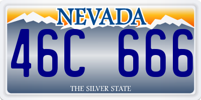 NV license plate 46C666