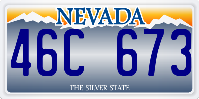 NV license plate 46C673