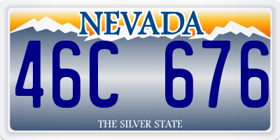 NV license plate 46C676