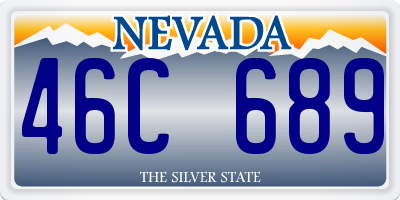 NV license plate 46C689