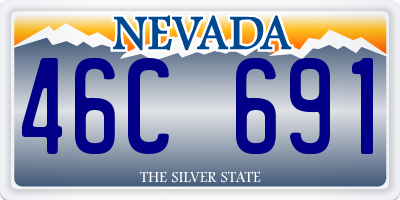 NV license plate 46C691