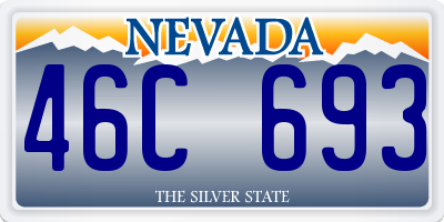 NV license plate 46C693