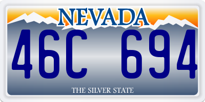 NV license plate 46C694