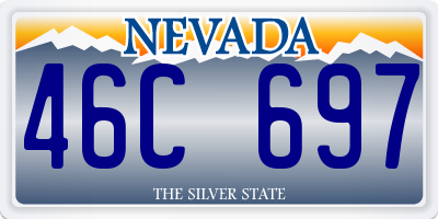 NV license plate 46C697