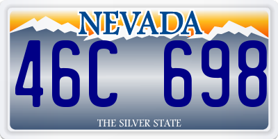 NV license plate 46C698