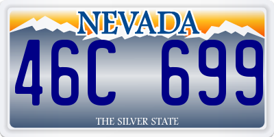 NV license plate 46C699