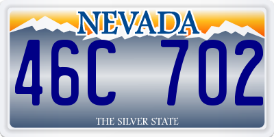 NV license plate 46C702