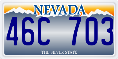 NV license plate 46C703