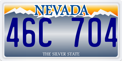 NV license plate 46C704