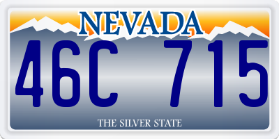 NV license plate 46C715
