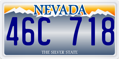 NV license plate 46C718