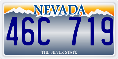 NV license plate 46C719