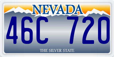 NV license plate 46C720