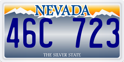 NV license plate 46C723