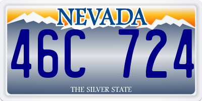 NV license plate 46C724