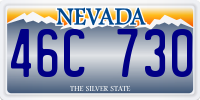 NV license plate 46C730