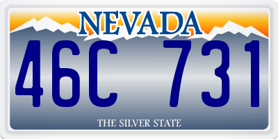 NV license plate 46C731
