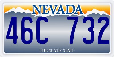 NV license plate 46C732