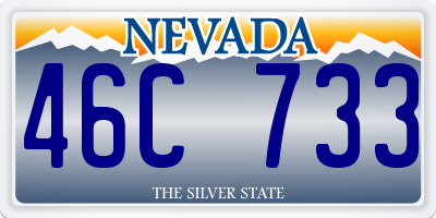 NV license plate 46C733