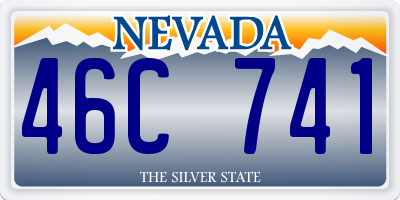 NV license plate 46C741