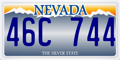 NV license plate 46C744