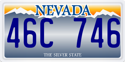 NV license plate 46C746