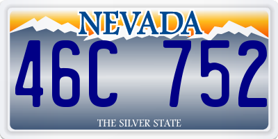 NV license plate 46C752