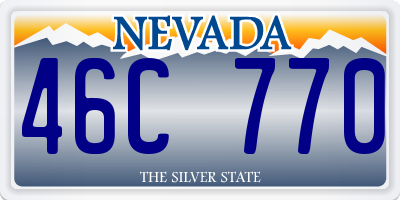 NV license plate 46C770