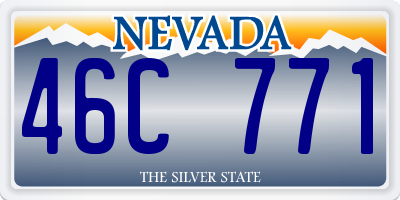 NV license plate 46C771