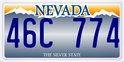 NV license plate 46C774