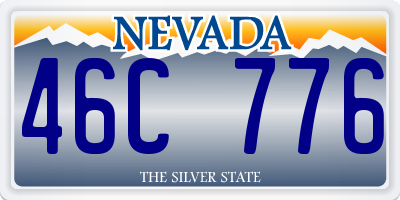 NV license plate 46C776