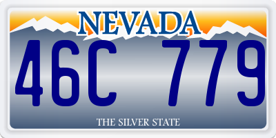 NV license plate 46C779