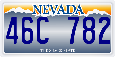 NV license plate 46C782