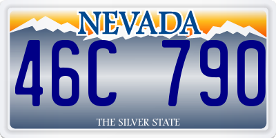 NV license plate 46C790