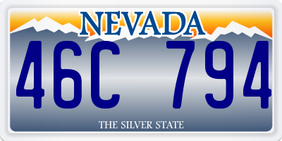 NV license plate 46C794