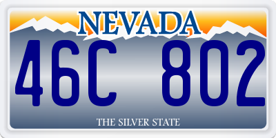 NV license plate 46C802