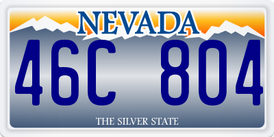 NV license plate 46C804