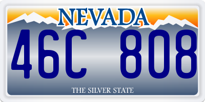 NV license plate 46C808
