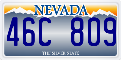 NV license plate 46C809