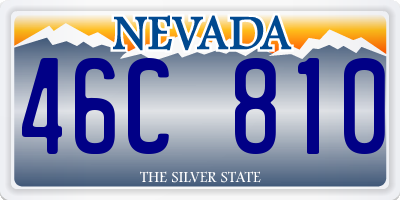 NV license plate 46C810