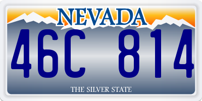 NV license plate 46C814