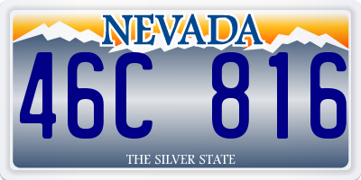 NV license plate 46C816