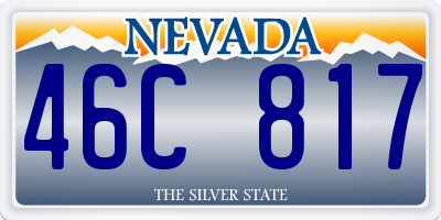 NV license plate 46C817