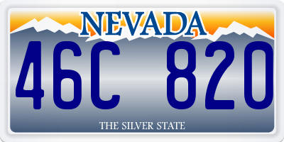 NV license plate 46C820